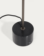 Load image into Gallery viewer, Lynor brushed metal floor lamp with black marble base UK adaptor - image 6