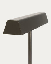 Load image into Gallery viewer, Lynor brushed metal table lamp with black marble base UK adaptor - image 3