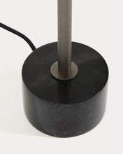 Load image into Gallery viewer, Lynor brushed metal table lamp with black marble base UK adaptor - image 5
