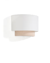 Load image into Gallery viewer, Bianella cotton and beige corduroy wall light Ø 40cm UK adaptor