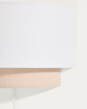 Load image into Gallery viewer, Bianella cotton and beige corduroy wall light Ø 40cm - image 4