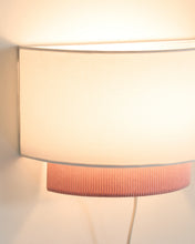 Load image into Gallery viewer, Bianella cotton and pink corduroy wall light Ø 40cm - image 3
