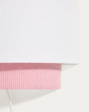 Load image into Gallery viewer, Bianella cotton and pink corduroy wall light Ø 40cm - image 4
