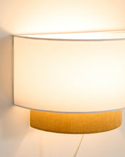 Load image into Gallery viewer, Bianella cotton and mustard corduroy wall light Ø 40cm - image 3