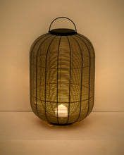 Load image into Gallery viewer, Saranella portable LED table lamp in light grey synthetic rattan - image 2