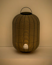 Load image into Gallery viewer, Saranella portable LED table lamp in light grey synthetic rattan - image 4