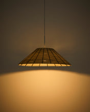 Load image into Gallery viewer, Saranella lampshade for outdoor ceiling lamp in light grey synthetic rattan Ø 50cm - image 2