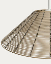 Load image into Gallery viewer, Saranella lampshade for outdoor ceiling lamp in light grey synthetic rattan Ø 50cm - image 5