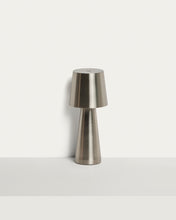 Load image into Gallery viewer, Arenys small table lamp in metal with a shiny silver finish