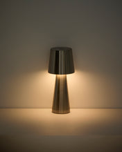Load image into Gallery viewer, Arenys small table lamp in metal with a shiny silver finish - image 3