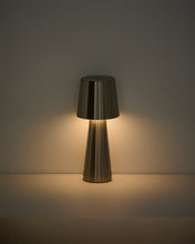 Load image into Gallery viewer, Arenys small table lamp in metal with a shiny silver finish - image 4