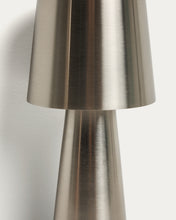Load image into Gallery viewer, Arenys small table lamp in metal with a shiny silver finish - image 11