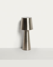 Load image into Gallery viewer, Arenys large table lamp in metal with a shiny silver finish