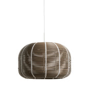 Load image into Gallery viewer, Garoina lampshade for outdoor ceiling lamp in taupe synthetic rattan Ø 50cm