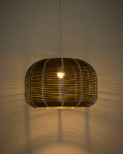 Load image into Gallery viewer, Garoina lampshade for outdoor ceiling lamp in taupe synthetic rattan Ø 50cm - image 2