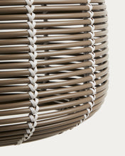 Load image into Gallery viewer, Garoina lampshade for outdoor ceiling lamp in taupe synthetic rattan Ø 50cm - image 6