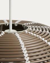 Load image into Gallery viewer, Garoina lampshade for outdoor ceiling lamp in taupe synthetic rattan Ø 50cm - image 8