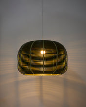 Load image into Gallery viewer, Garoina lampshade for outdoor ceiling lamp in green synthetic rattan Ø 50cm - image 2