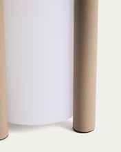 Load image into Gallery viewer, Leros small portable table lamp in taupe polyethylene and steel - image 13
