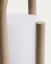 Load image into Gallery viewer, Leros small portable table lamp in taupe polyethylene and steel - image 14