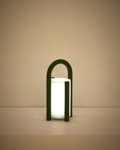 Load image into Gallery viewer, Leros small portable table lamp in green polyethylene and steel - image 4