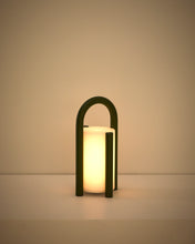 Load image into Gallery viewer, Leros small portable table lamp in green polyethylene and steel - image 10