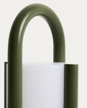 Load image into Gallery viewer, Leros small portable table lamp in green polyethylene and steel - image 13