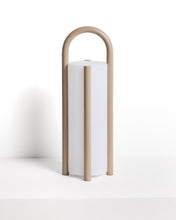 Load image into Gallery viewer, Leros large portable table lamp in taupe polyethylene and steel