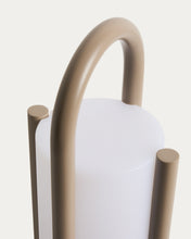 Load image into Gallery viewer, Leros large portable table lamp in taupe polyethylene and steel - image 12