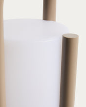Load image into Gallery viewer, Leros large portable table lamp in taupe polyethylene and steel - image 13