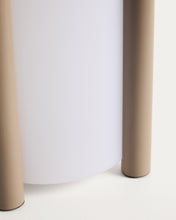 Load image into Gallery viewer, Leros large portable table lamp in taupe polyethylene and steel - image 14
