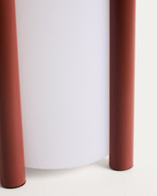 Load image into Gallery viewer, Leros large portable table lamp in terracotta polyethylene and steel - image 12