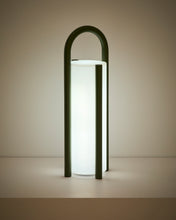 Load image into Gallery viewer, Leros large portable table lamp in green polyethylene and steel - image 2