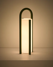 Load image into Gallery viewer, Leros large portable table lamp in green polyethylene and steel - image 4