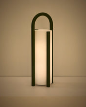 Load image into Gallery viewer, Leros large portable table lamp in green polyethylene and steel - image 5