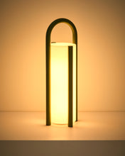Load image into Gallery viewer, Leros large portable table lamp in green polyethylene and steel - image 6