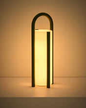Load image into Gallery viewer, Leros large portable table lamp in green polyethylene and steel - image 7