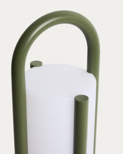 Load image into Gallery viewer, Leros large portable table lamp in green polyethylene and steel - image 9