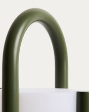 Load image into Gallery viewer, Leros large portable table lamp in green polyethylene and steel - image 10