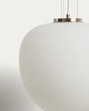 Load image into Gallery viewer, Ardali ceiling lamp in smoked glass and steel with brushed finish Ø25cm - image 4