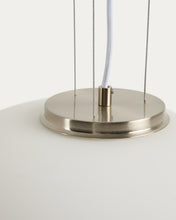 Load image into Gallery viewer, Ardali ceiling lamp in smoked glass and steel with brushed finish Ø25cm - image 5