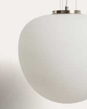 Load image into Gallery viewer, Ardali ceiling lamp in smoked glass and steel with brushed finish Ø40cm - image 4