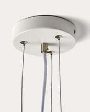 Load image into Gallery viewer, Ardali ceiling lamp in smoked glass and steel with brushed finish Ø40cm - image 6