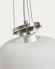 Load image into Gallery viewer, Ardali ceiling lamp in smoked glass and steel with brushed finish Ø40cm - image 7