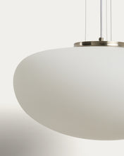 Load image into Gallery viewer, Ardali ceiling lamp in smoked glass and steel with brushed finish Ø50cm - image 4