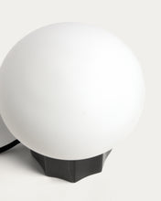 Load image into Gallery viewer, Idela table lamp in smoked glass and black marble Ø15 cm UK adapter - image 7