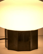 Load image into Gallery viewer, Idela table lamp in smoked glass and black marble Ø26 cm UK adapter - image 4