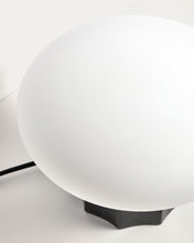 Load image into Gallery viewer, Idela table lamp in smoked glass and black marble Ø26 cm UK adapter - image 6