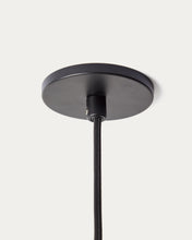 Load image into Gallery viewer, Idela ceiling lamp in smoked glass and black marble Ø26cm - image 5