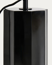 Load image into Gallery viewer, Idela floor lamp in smoked glass and black marble UK adapter - image 3